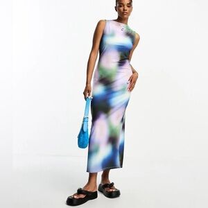 Monki NWT Tie Dye Midi Dress Sleeveless